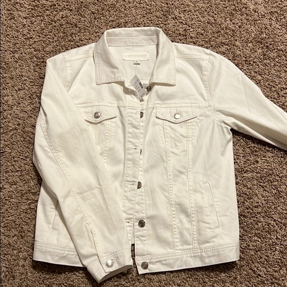 White jean jacket